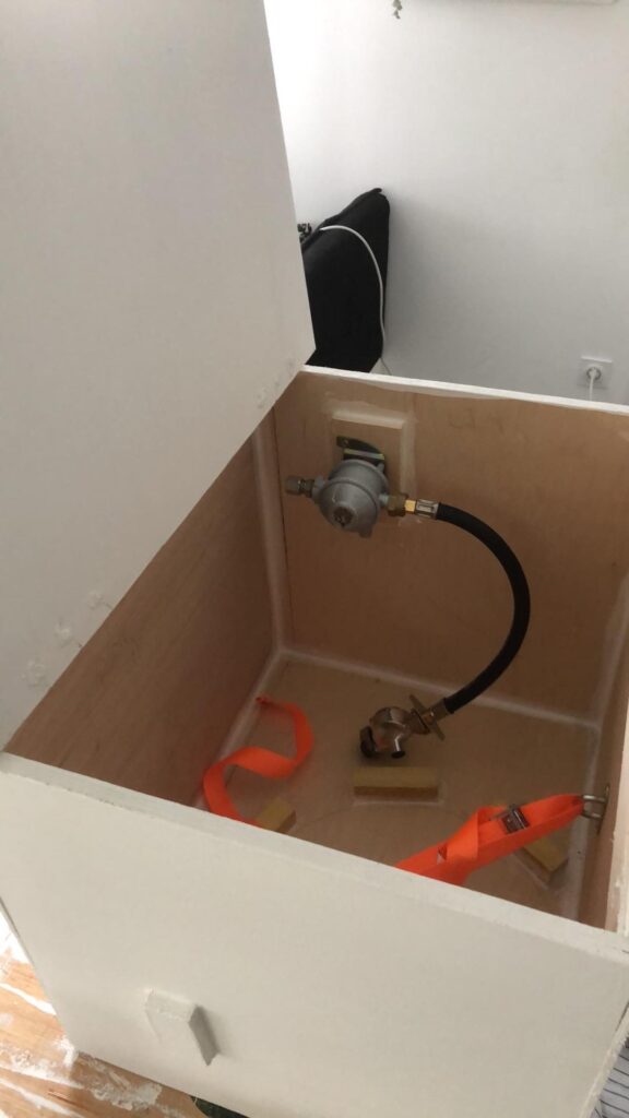 photo de l'intérieur de notre caisson de gaz