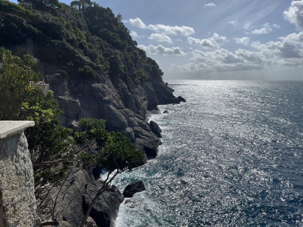 vu sur la mer depuis les hauteurs de Portofino