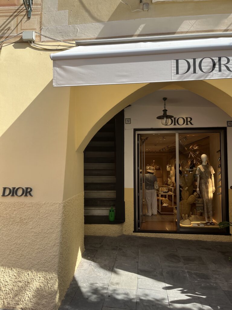 photo boutique Dior à Portofino