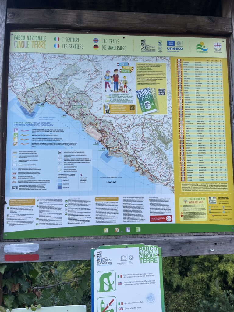 carte des cinque terre